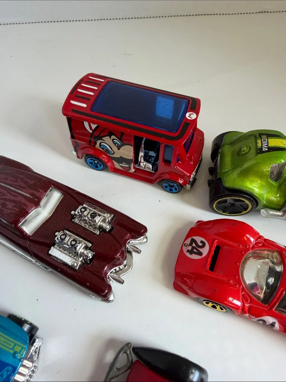 Assorted Kids Toy Car Set - Red, Blue, Green, Maroon